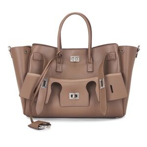 Balenciaga Bel Air Bag Taupe Small Carry-All Satchel NWT